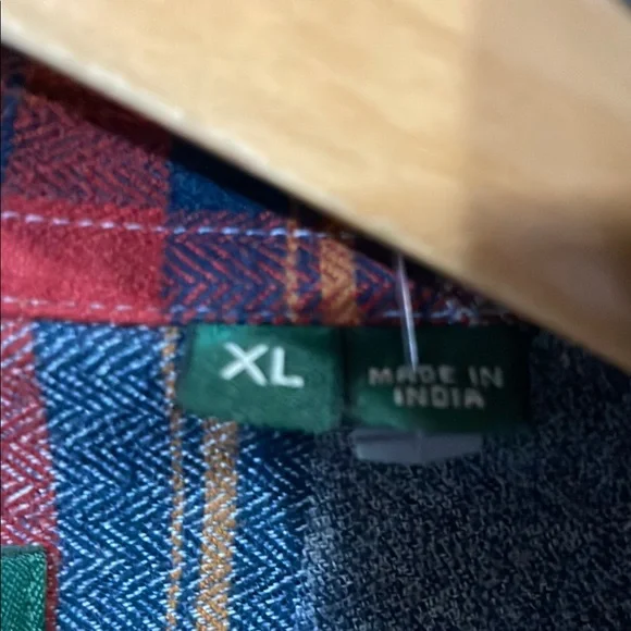 Orvis Men's Red and Gray Plaid Shirt - Picture 3 of 5